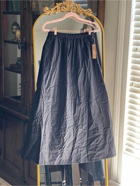 Few Moda CAARA NWT Black Cotton Blend Astrid Maxi Skirt